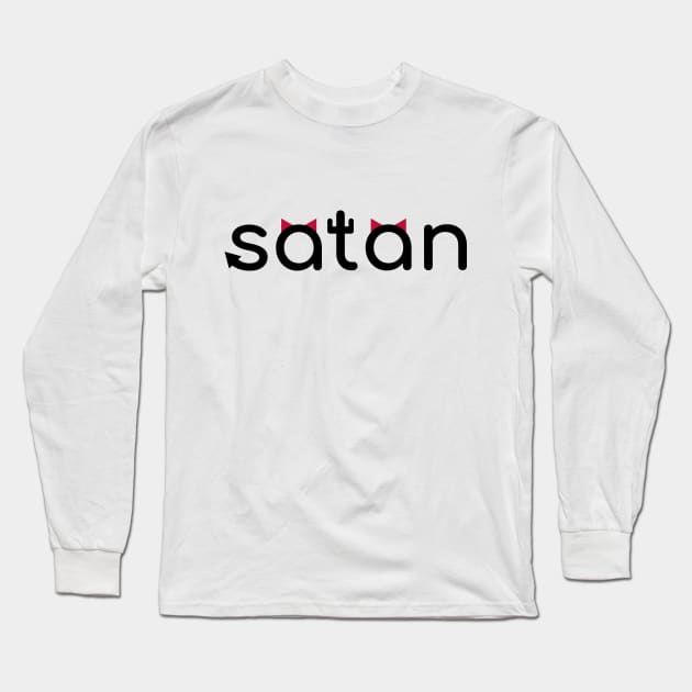 Satan red horns Long Sleeve T-Shirt by Chris Lin